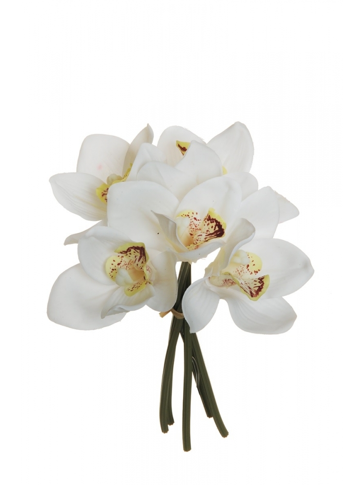 Dirbtinė gėlė CYMBIDIUM 5vnt. (REAL TOUCH)