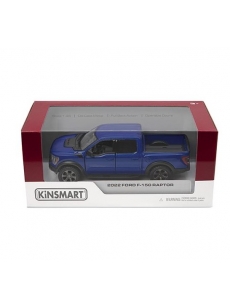 KiNSMART automobilis, 2022 Ford F-150 Raptor, mėlynas