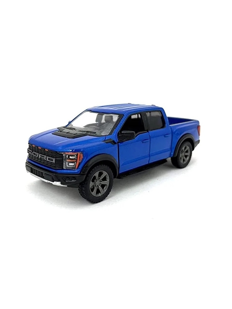 KiNSMART automobilis, 2022 Ford F-150 Raptor, mėlynas