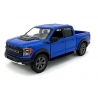 KiNSMART automobilis, 2022 Ford F-150 Raptor, mėlynas