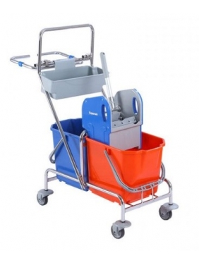 Universalus vežimėlis CHROME-2, 2x25L (su krepšeliu daiktams)