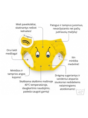 Mokomosios kelnaitės-atprastukės, Rožinis drakonas, 2-3 metai