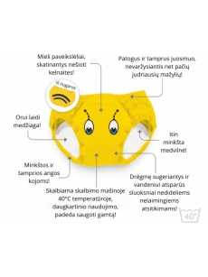 Mokomosios kelnaitės-atprastukės, Rožinis drakonas, 18-24 mėn.